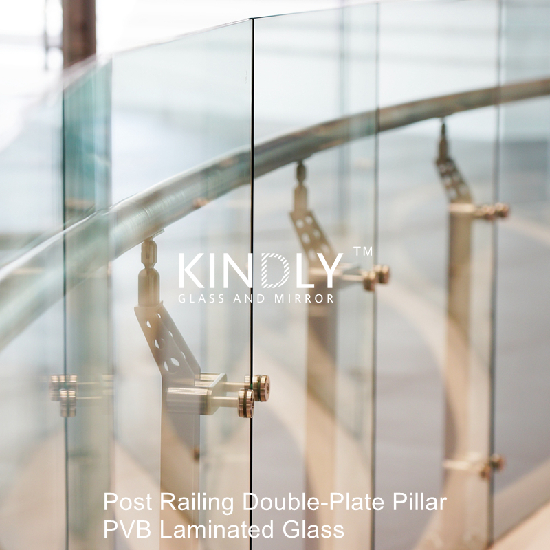 Balustrade Pillar Railing with Laminated Safety Glass